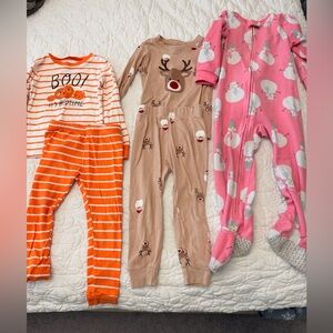 Kids Pajama Set for Halloween and Christmas Designs